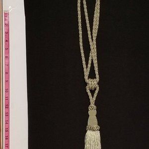 NEW Versailles Home Fashions 24" Woven Chelsea Tie-Back in Sage Green